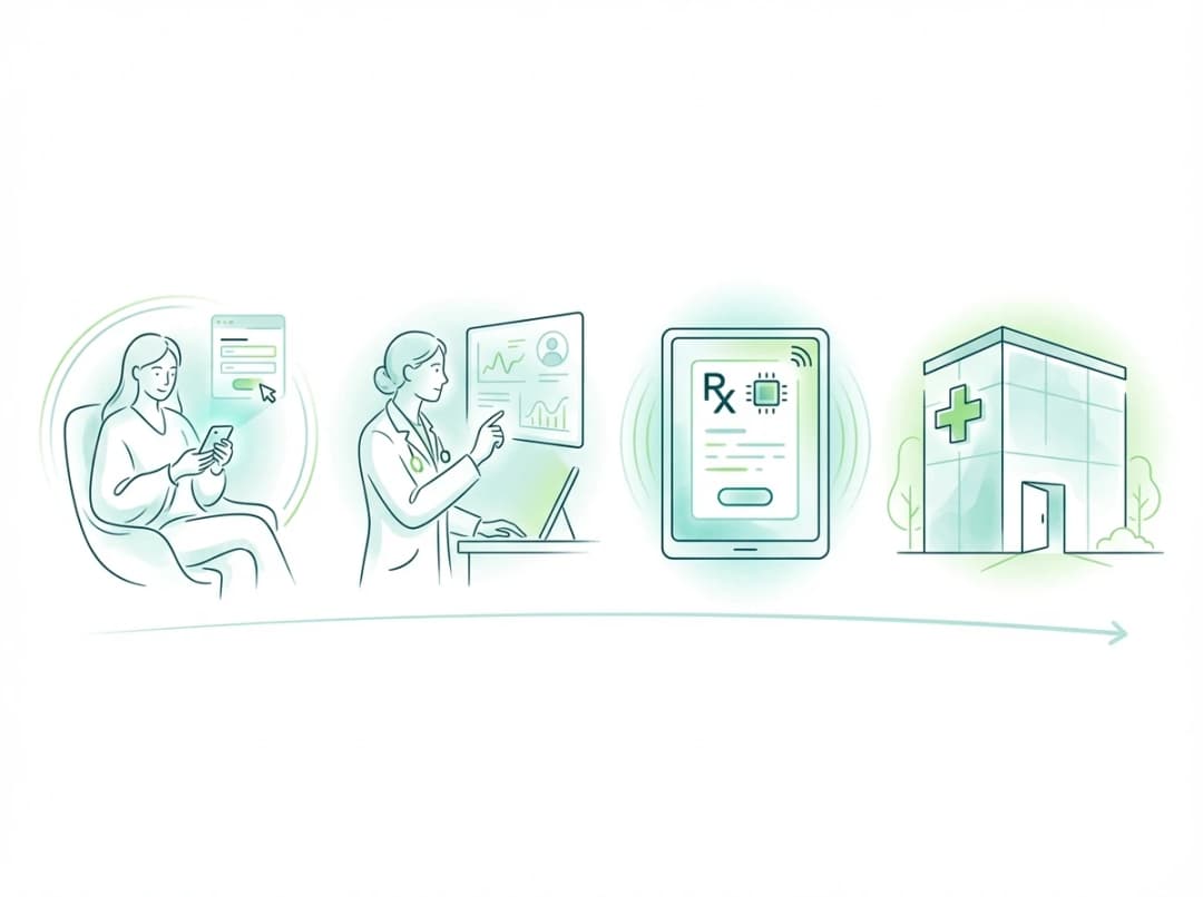 Four step prescription process: assess, pay, prescribe, collect
